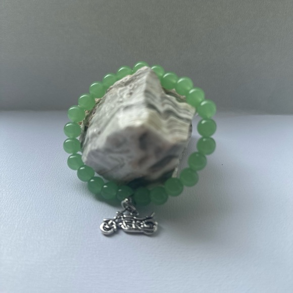 Artisan Beaded Motorcycle bracelet A entire stone . - Picture 12 of 12